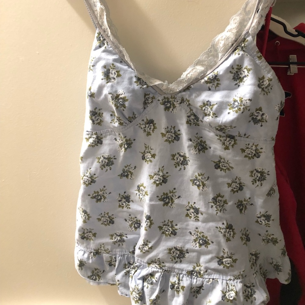 light blue lace tank top
